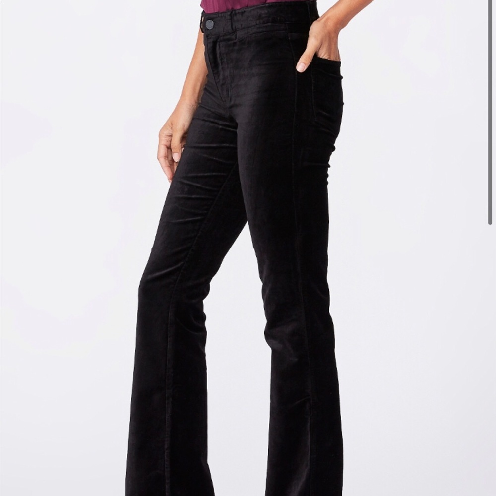 HighRise Manhattan SkinnyBoot Black Overdye Velvet